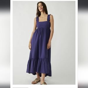 Free People Isabella Maxi Dress - XL Blue Depth